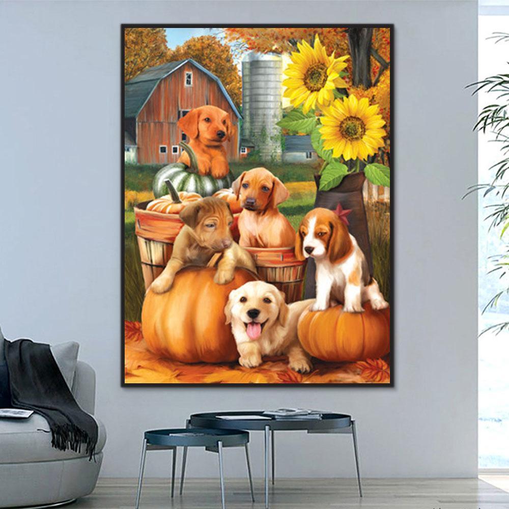 Cat & Dog Paint By Numbers Kits UK For Kids Y5547