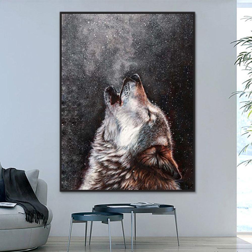 Animal Wolf Paint By Numbers Kits UK For Adult Y5581