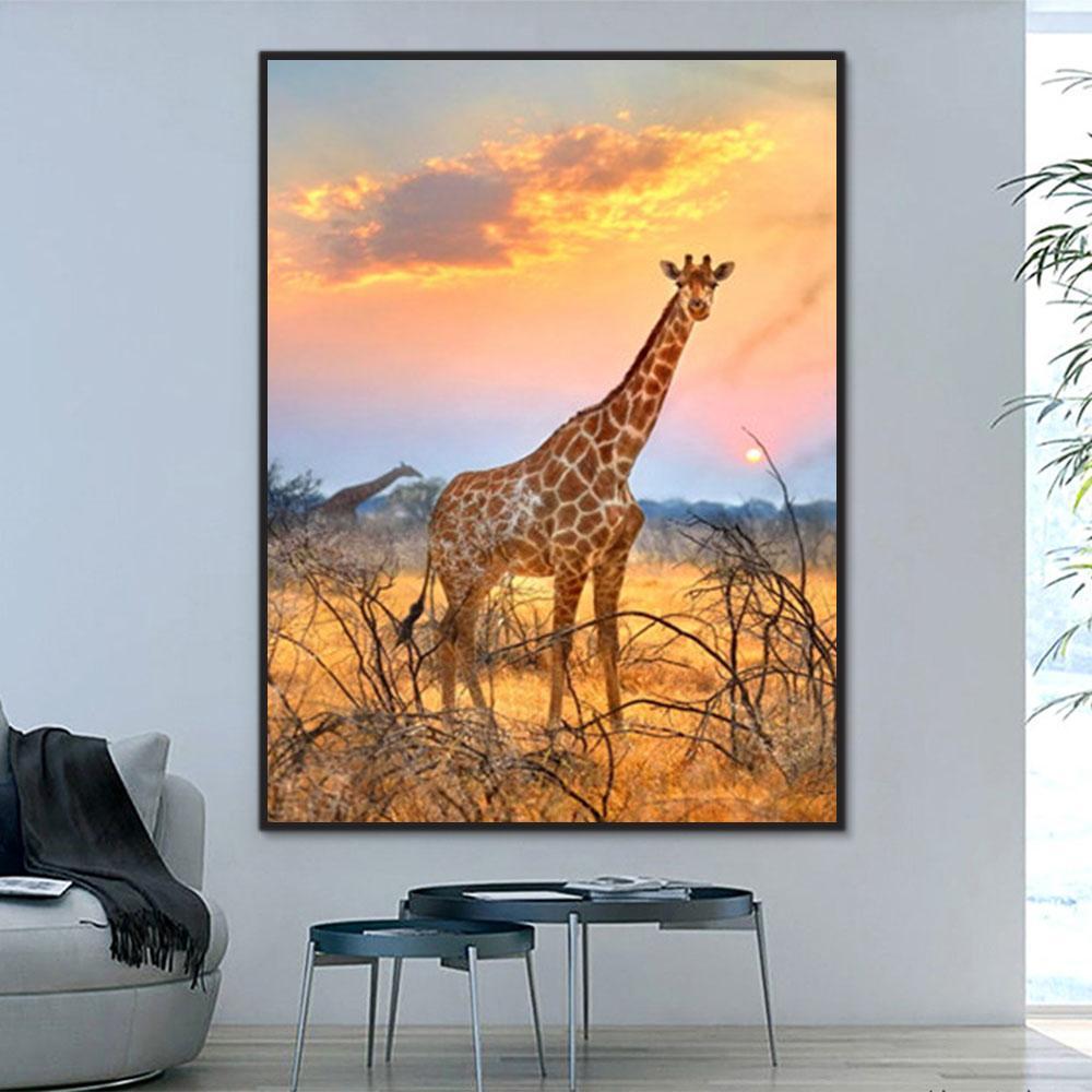 Animal Giraffe Paint By Numbers Kits UK For Adult Y5610