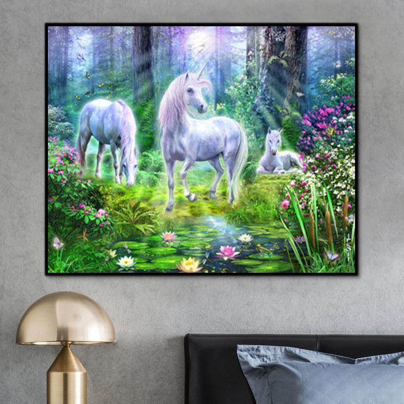 Animal Unicorn Paint By Numbers Kits UK Y5697