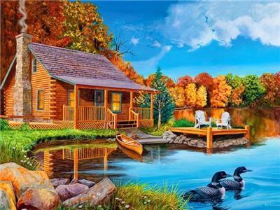 Landscape Paint By Numbers Kits UK For Adult Y5711
