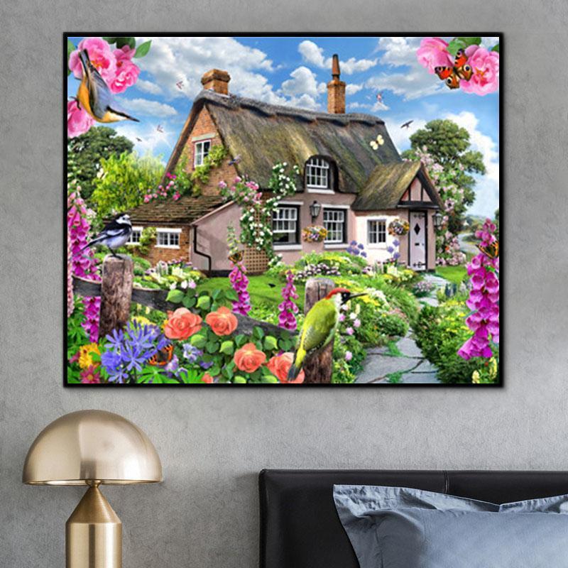 Landscape House Paint By Numbers Kits UK For Adult Y5714