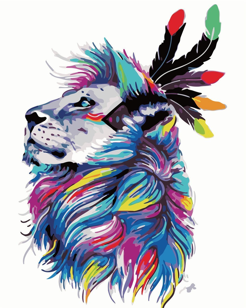 Animal Paint By Numbers Kits UK For Adult ZC3018