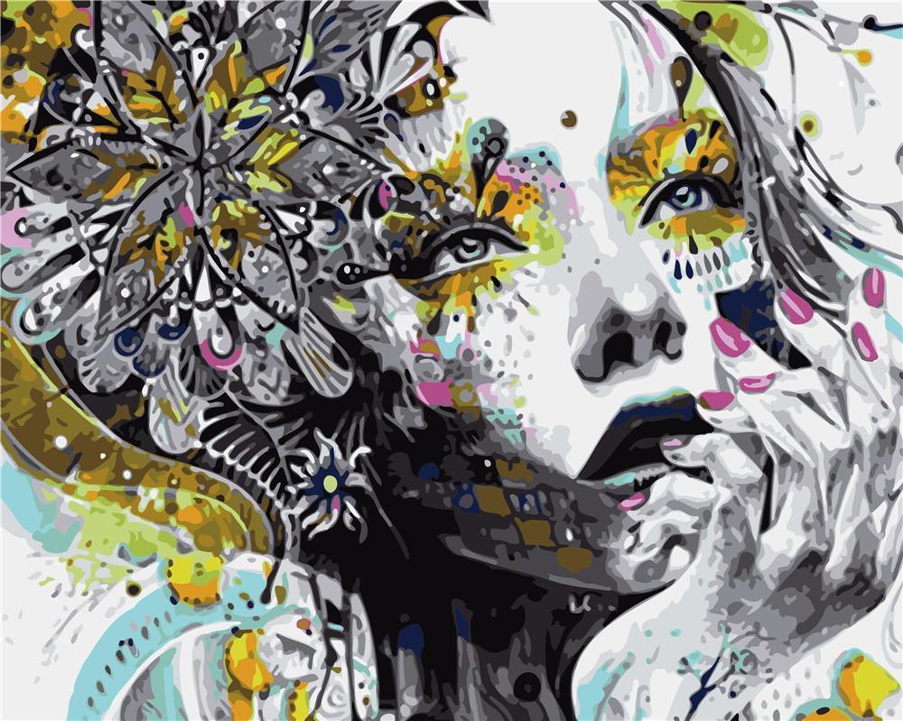 Portrait Paint By Numbers Kits UK For Adult ZC3063