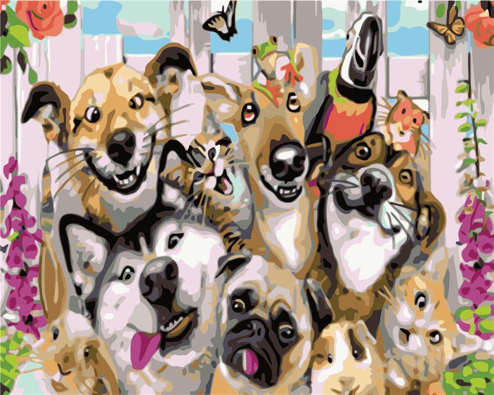 Cat & Dog Paint By Numbers Kits UK ZC3135