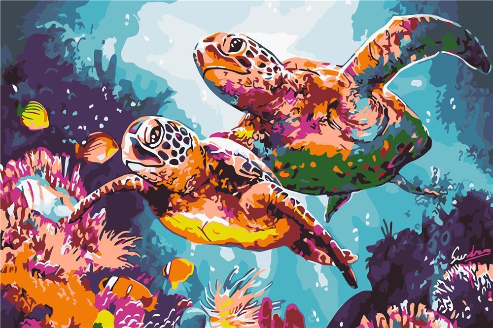 Animal Paint By Numbers Kits UK For Adult ZC3140