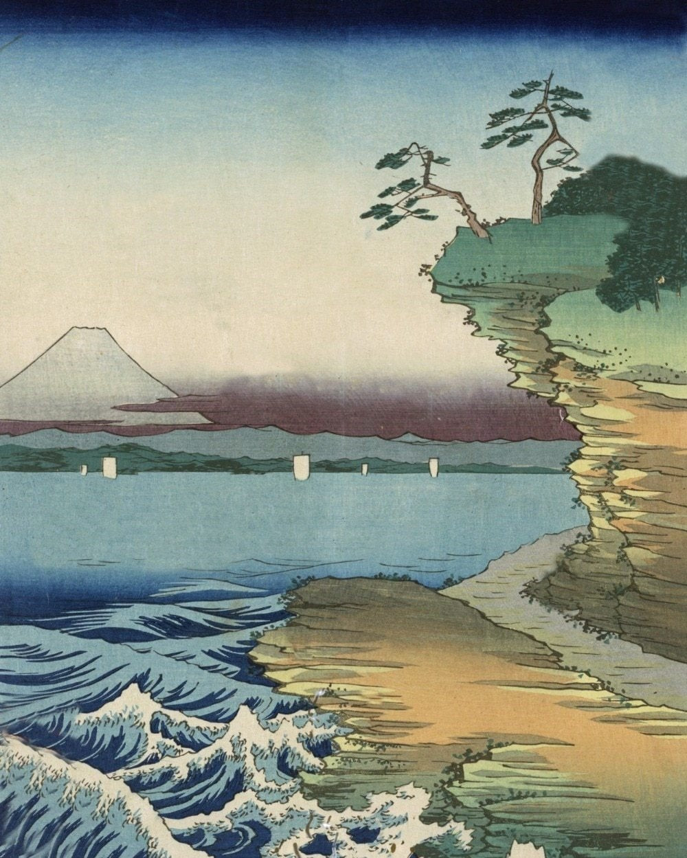 Landscape Wave Paint By Numbers Kits UK With Frame PBN92616