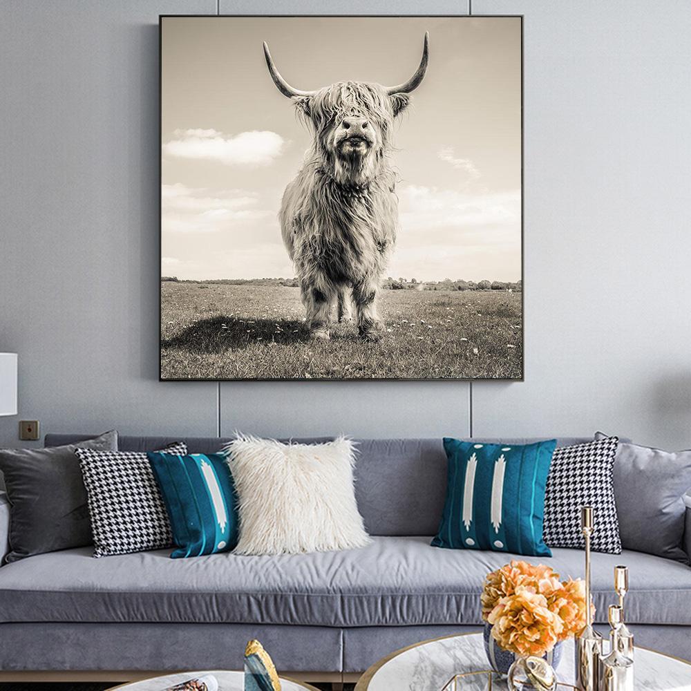 Animal Cow Paint By Numbers Kits UK For Adult HQD1277