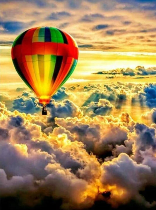 Landscape Hot Air Balloon Paint By Numbers Kits UK HQD1388