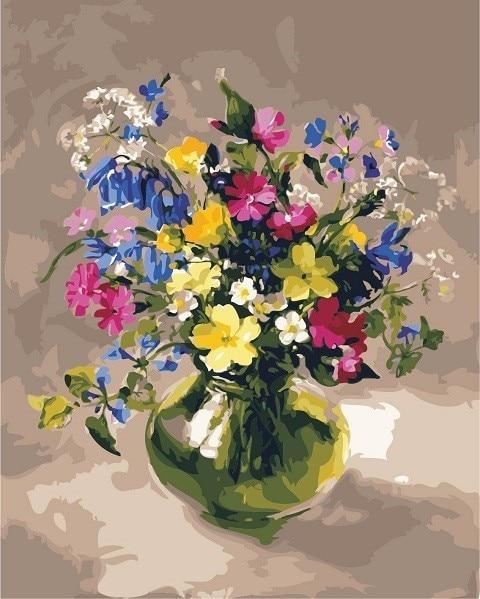 Flower Paint By Numbers Kits UK For Adult vm90103
