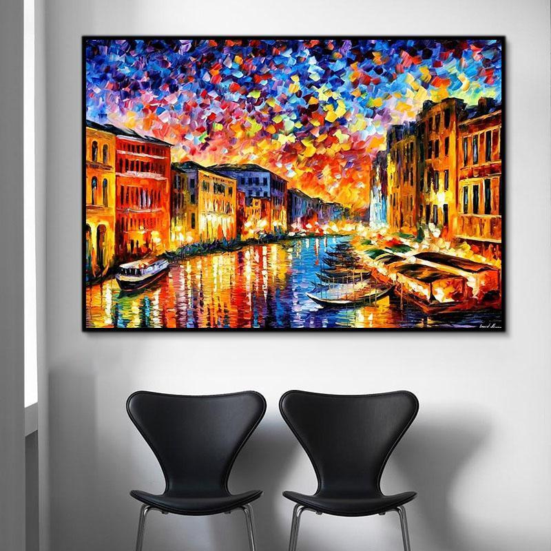 Landscape Water Town Paint By Numbers Kits UK For Adult HQD1229