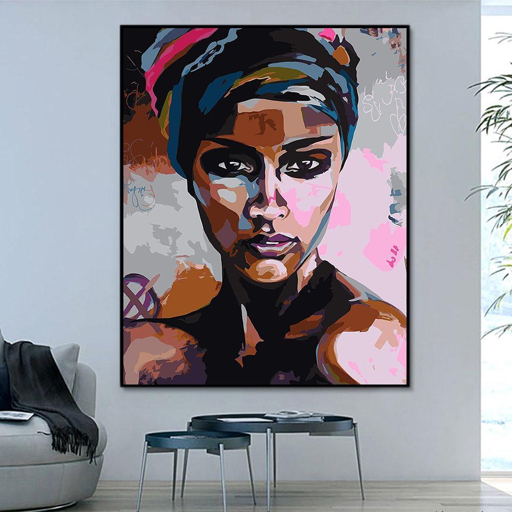 Portrait Woman Paint By Numbers Kits UK For Adult HQD1318