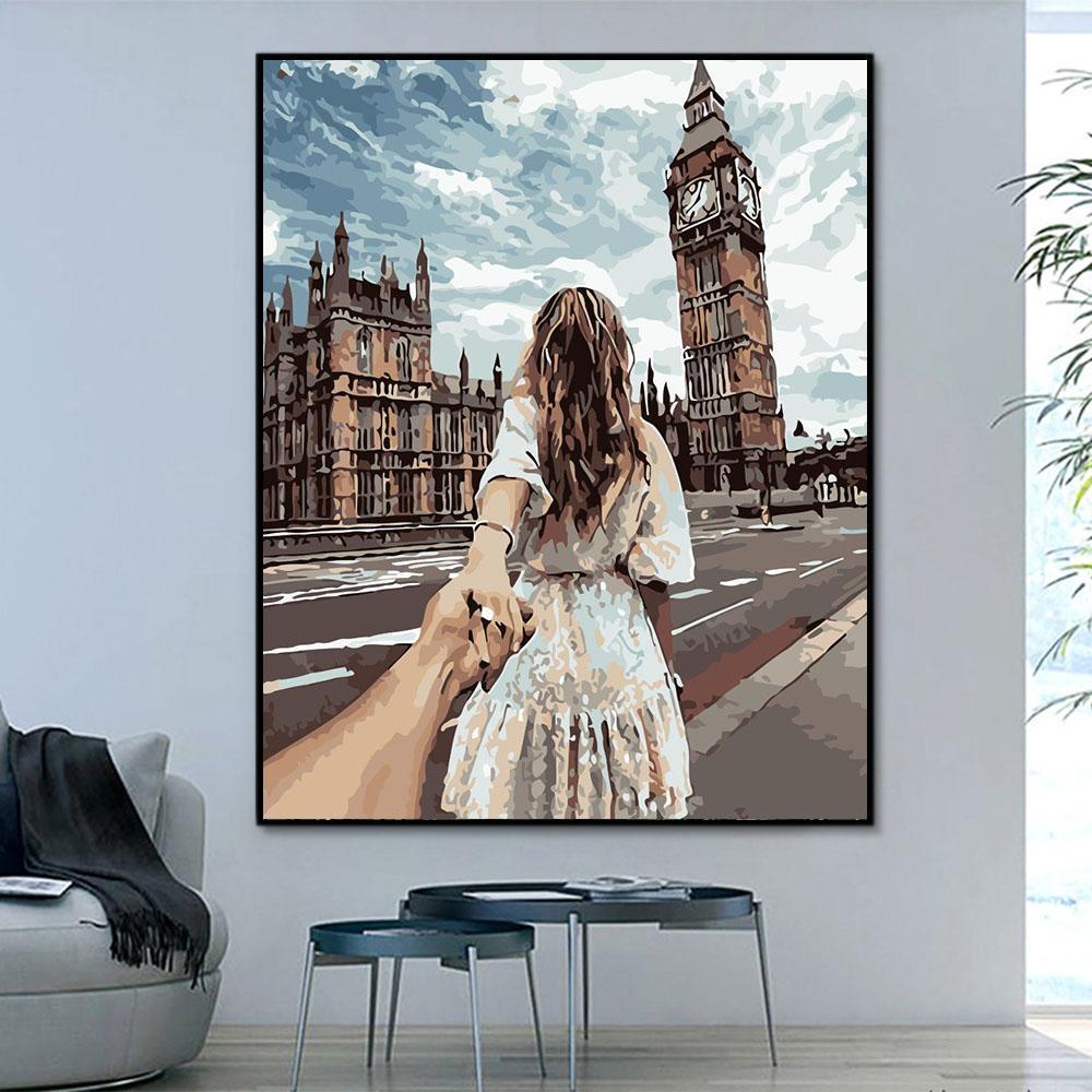Portrait Lover Paint By Numbers Kits UK For Adult HQD1337