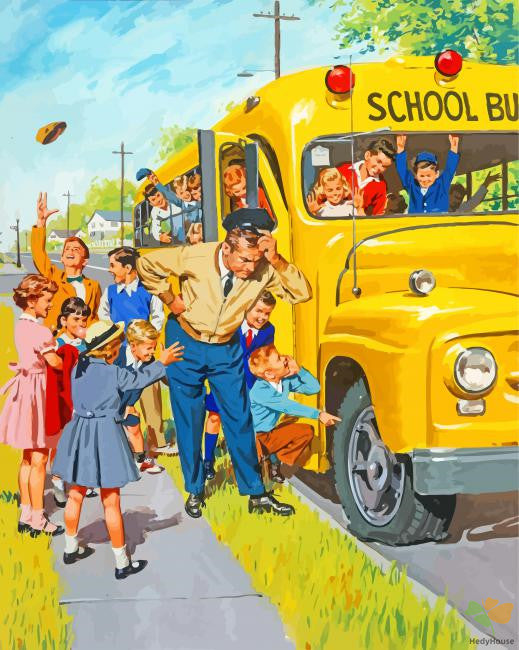 Engine Paint By Numbers Kits UK BUS9244