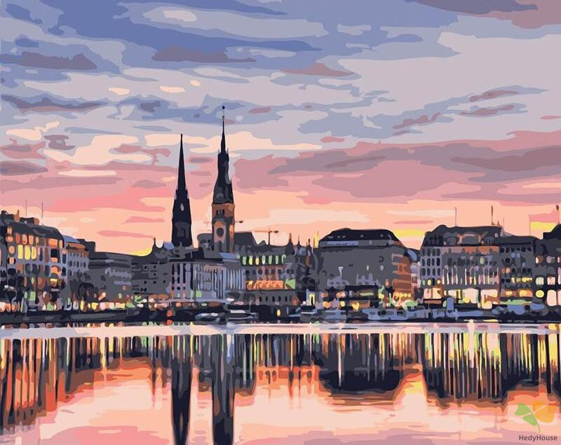 City Paint By Numbers Kits UK CHB6903