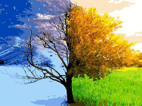 Tree Paint By Numbers Kits UK For Adult GX016