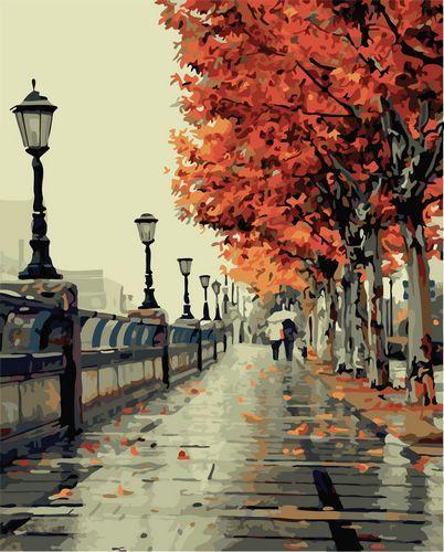 Landscape London Street Paint By Numbers Kits UK With Frame GX172
