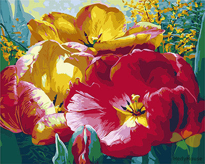 Flower Paint By Numbers Kits UK GX21362