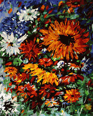 Flower Paint By Numbers Kits UK GX21381