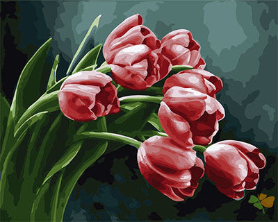 Flower Paint By Numbers Kits UK GX21933