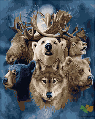 Animal Paint By Numbers Kits UK GX22035