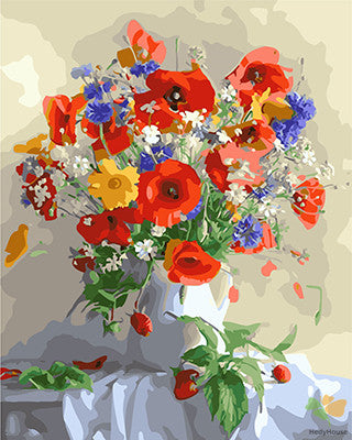 Flower Paint By Numbers Kits UK GX22181