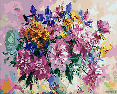 Flower Paint By Numbers Kits UK GX22901
