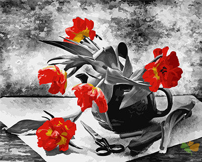 Flower Paint By Numbers Kits UK GX23301
