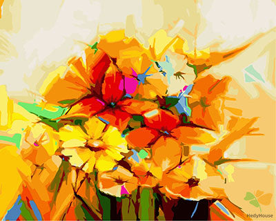 Flower Paint By Numbers Kits UK GX23436