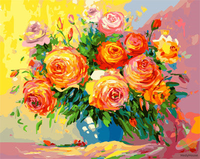 Flower Paint By Numbers Kits UK GX23494