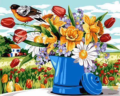 Flower Paint By Numbers Kits UK GX24167