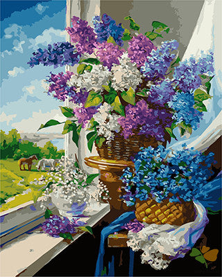 Flower Paint By Numbers Kits UK GX24785