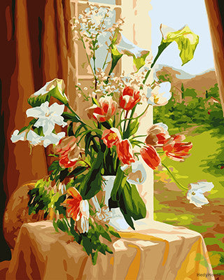 Flower Paint By Numbers Kits UK GX25018
