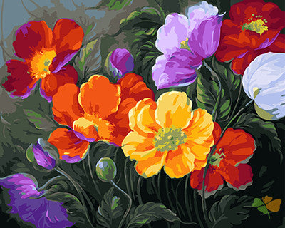 Flower Paint By Numbers Kits UK GX25025