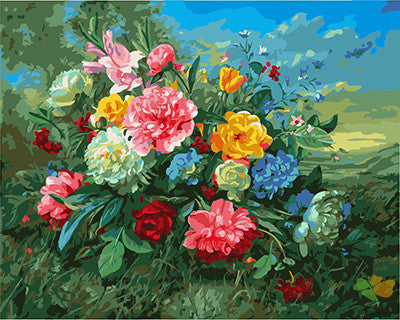 Flower Paint By Numbers Kits UK GX25054