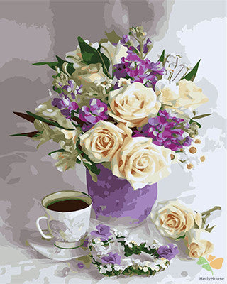 Flower Paint By Numbers Kits UK GX25143