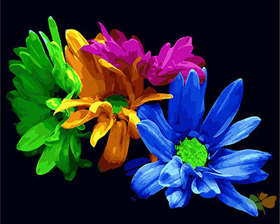 Flower Paint By Numbers Kits UK GX25177