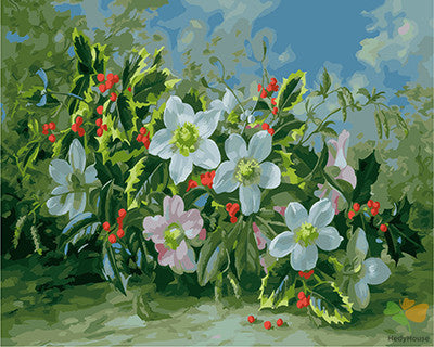 Flower Paint By Numbers Kits UK GX25217