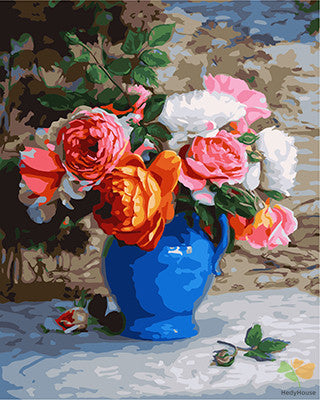 Flower Paint By Numbers Kits UK GX25594