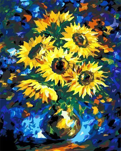 Flower Paint By Numbers Kits UK For Adult GX2577
