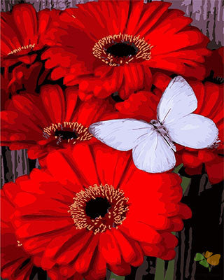 Flower Paint By Numbers Kits UK GX25787
