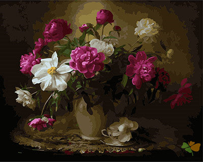Flower Paint By Numbers Kits UK GX25903