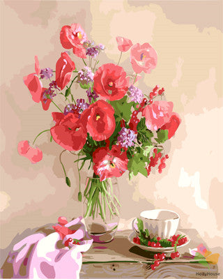 Flower Paint By Numbers Kits UK GX26348