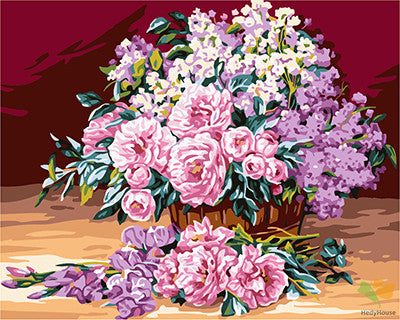 Flower Paint By Numbers Kits UK GX26537