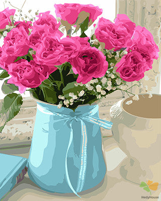 Flower Paint By Numbers Kits UK GX27194