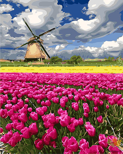 Flower Paint By Numbers Kits UK GX27313