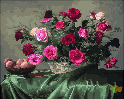 Flower Paint By Numbers Kits UK GX27383