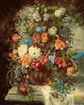 Flower Paint By Numbers Kits UK GX27494