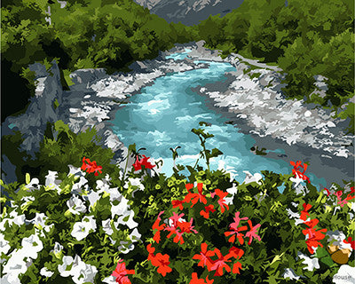 Flower Paint By Numbers Kits UK GX27545