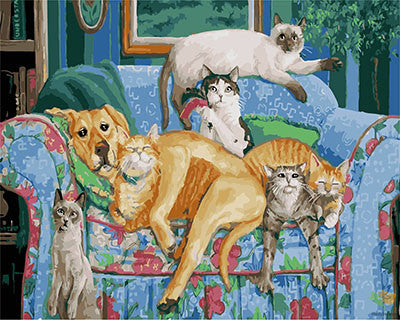 Cat & Dog Paint By Numbers Kits UK GX27870